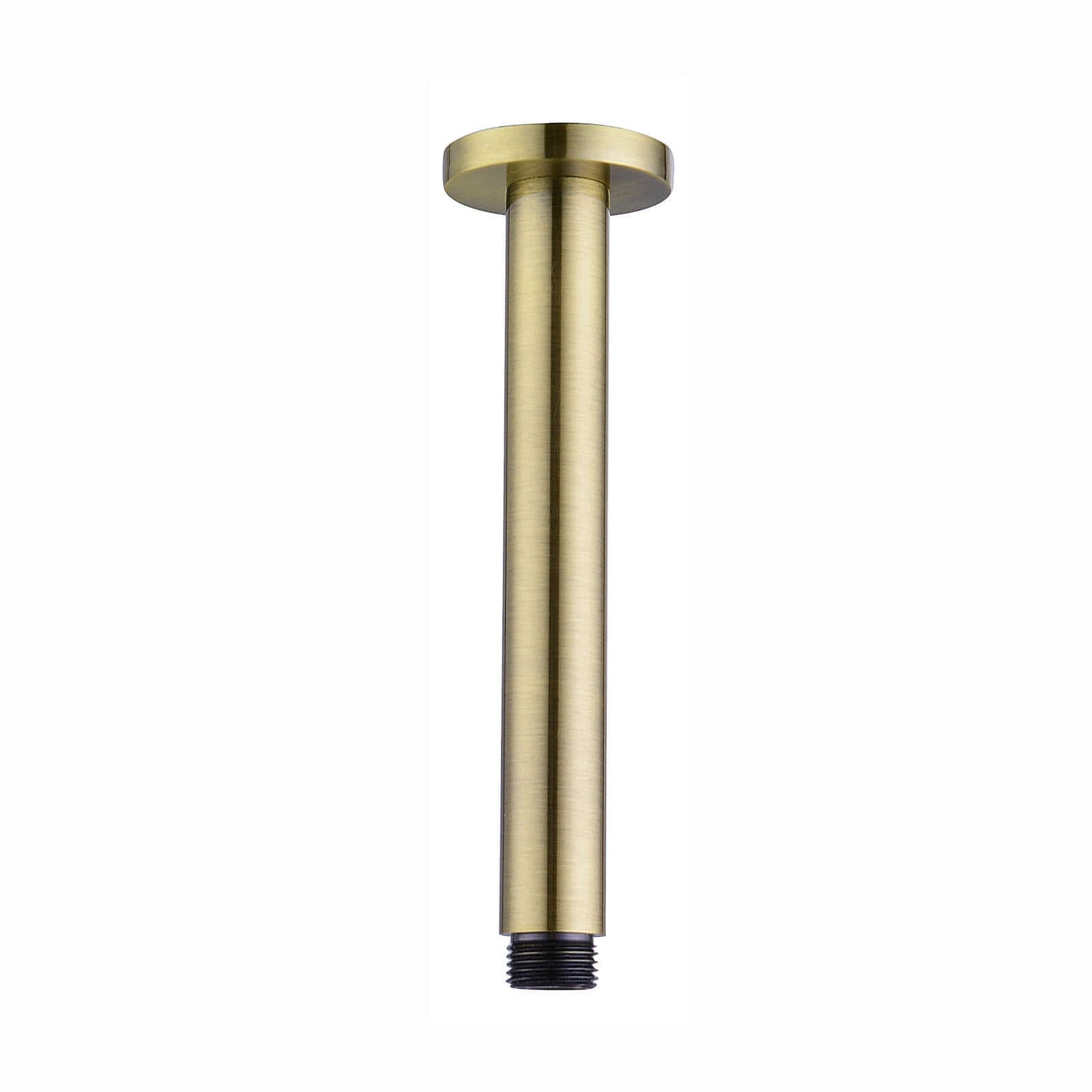 Round ceiling mounted shower arm 180mm - antique brass