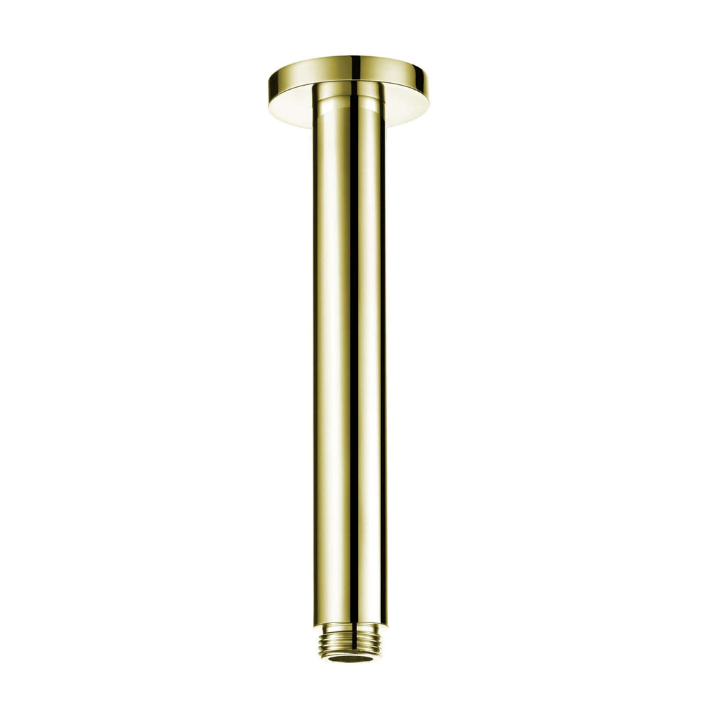 Round ceiling mounted shower arm 180mm - gold