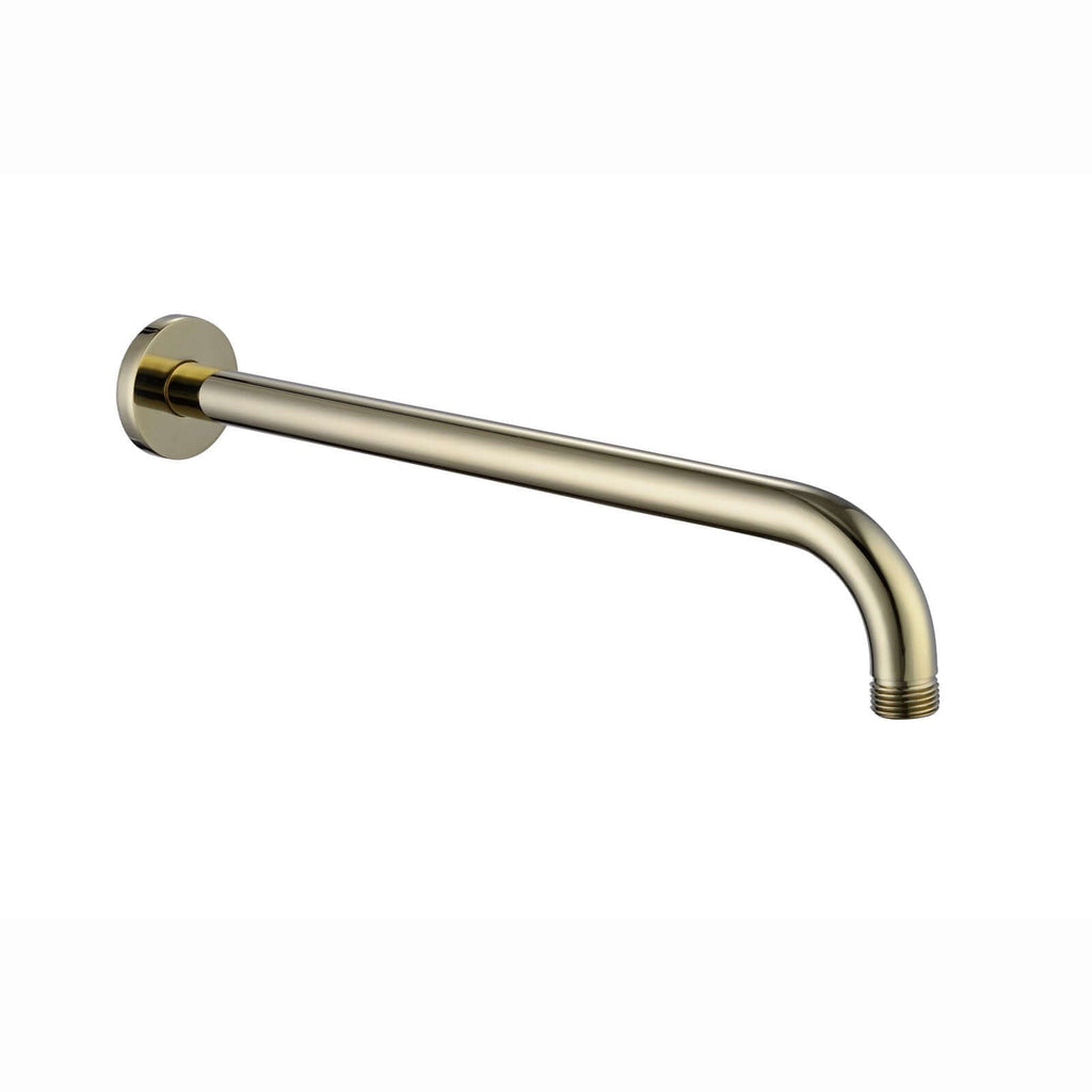 Round wall mounted shower arm 320mm - gold