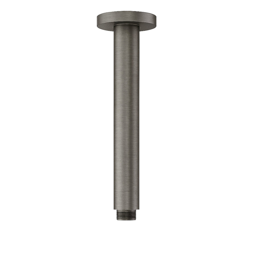Round ceiling mounted shower arm 180mm - gunmetal grey