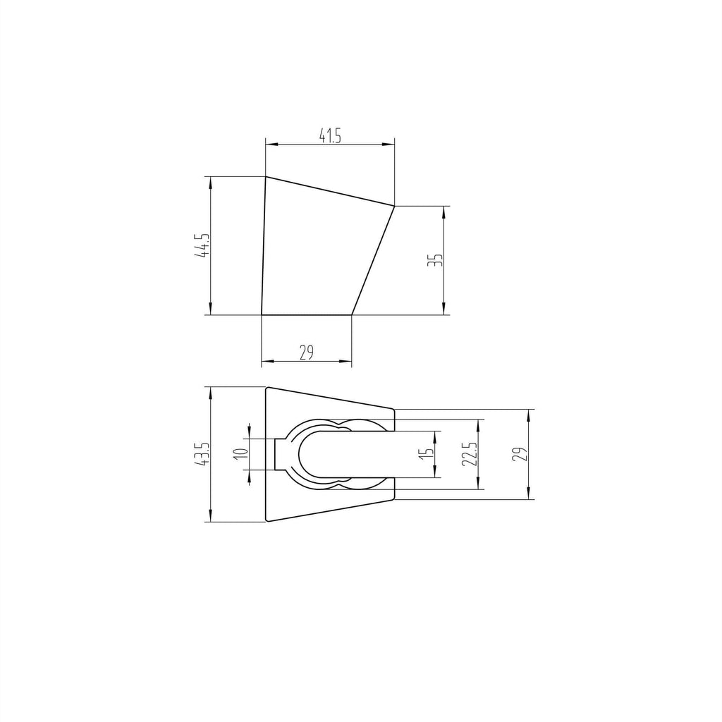 Standard wall bracket for shower heads - chrome