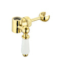 Traditional lever shower head bracket for 18mm diameter rigid riser or slider rail solid brass - gold