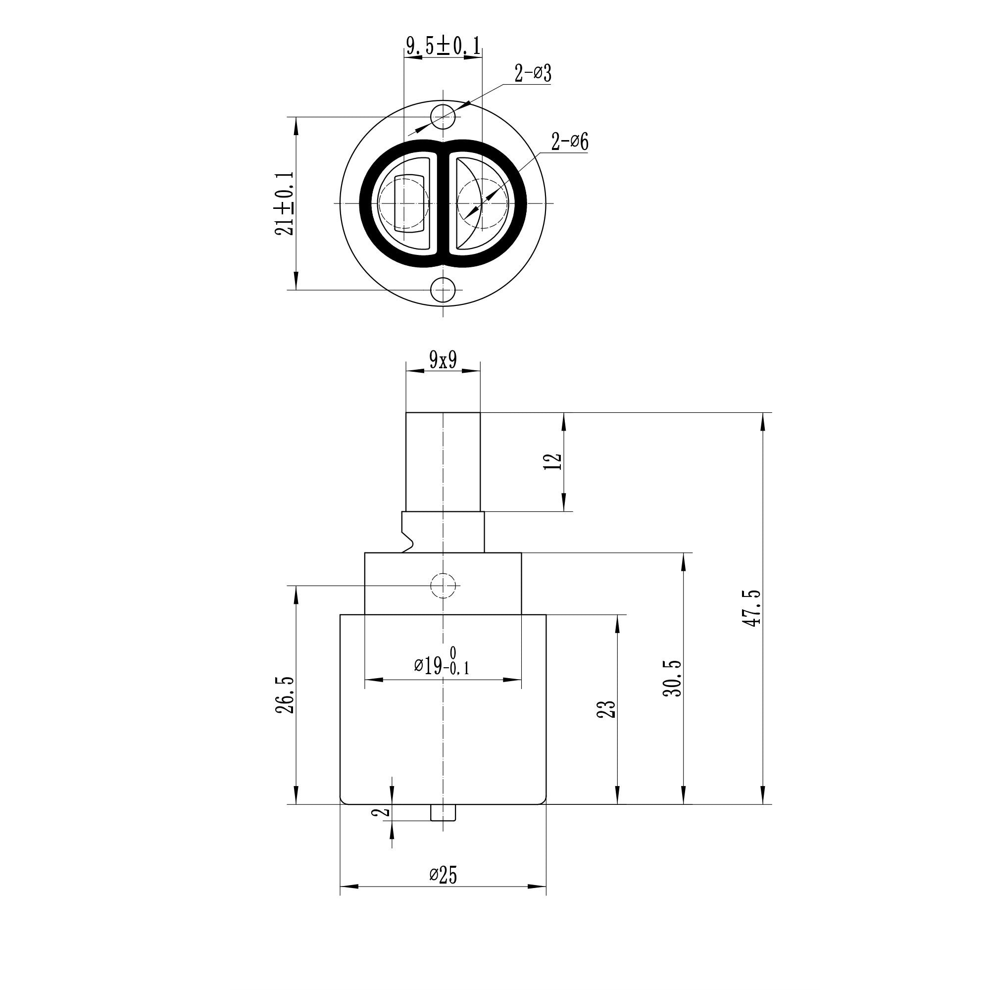 Brass 3/4" single valve - bath mixer or bath shower mixer Athena