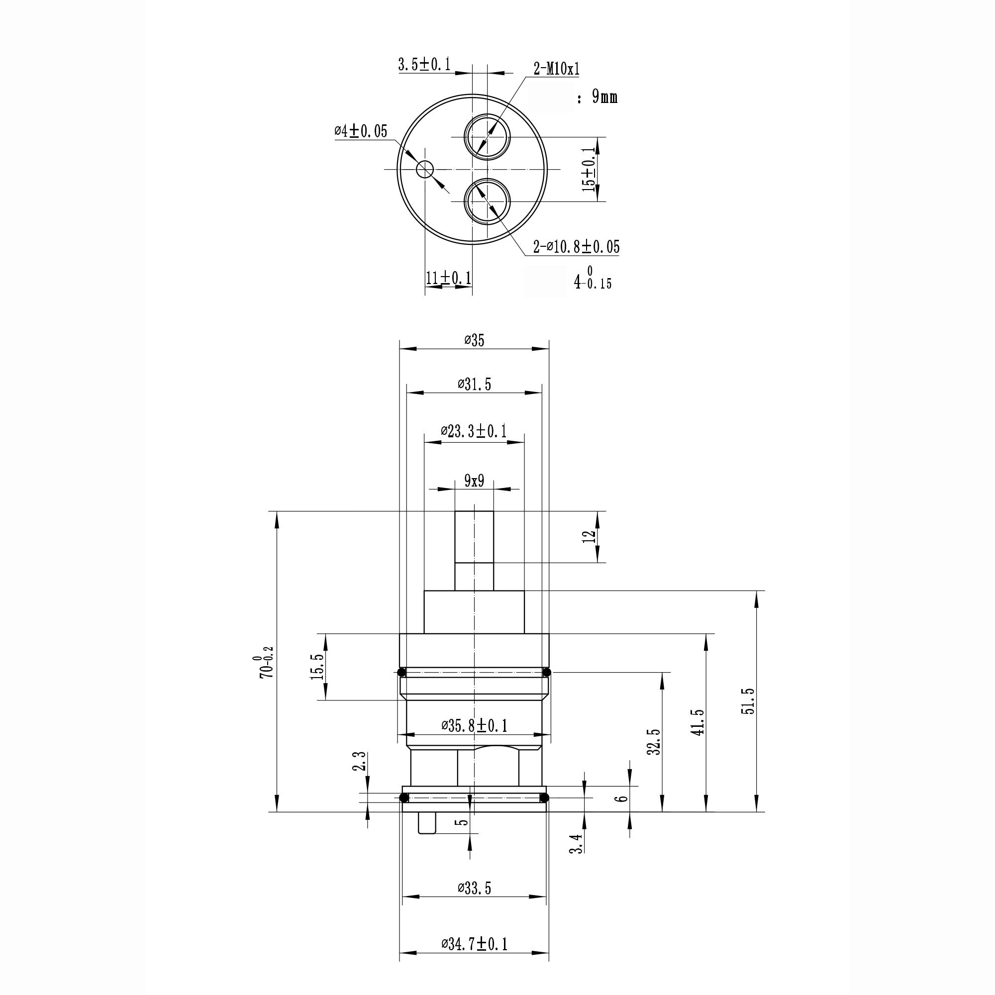 Ceramic disc cartridge valve - basin mixer Milly, Plaza