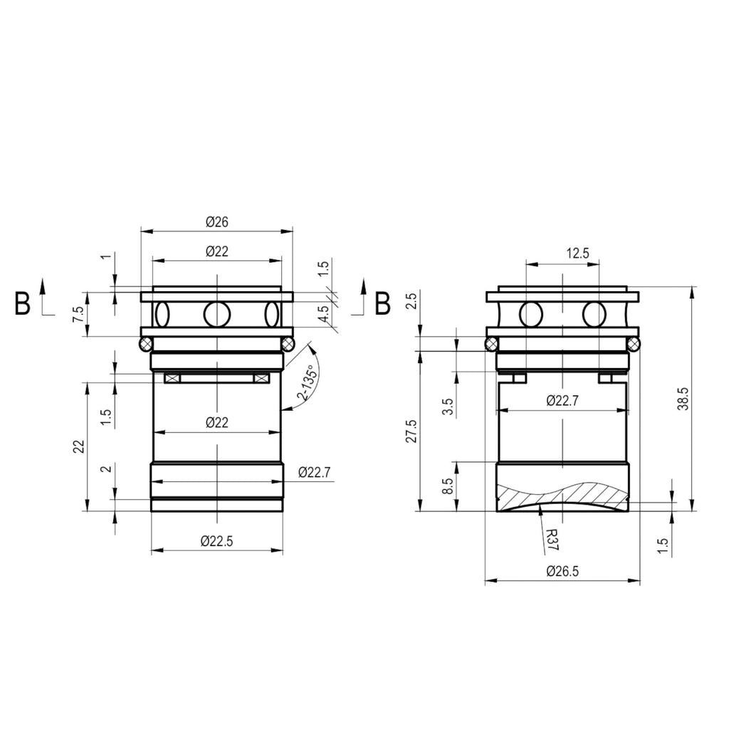 Brass non-concussive single valve - BT4000, BT4023 (older model), BT4100, BT4200
