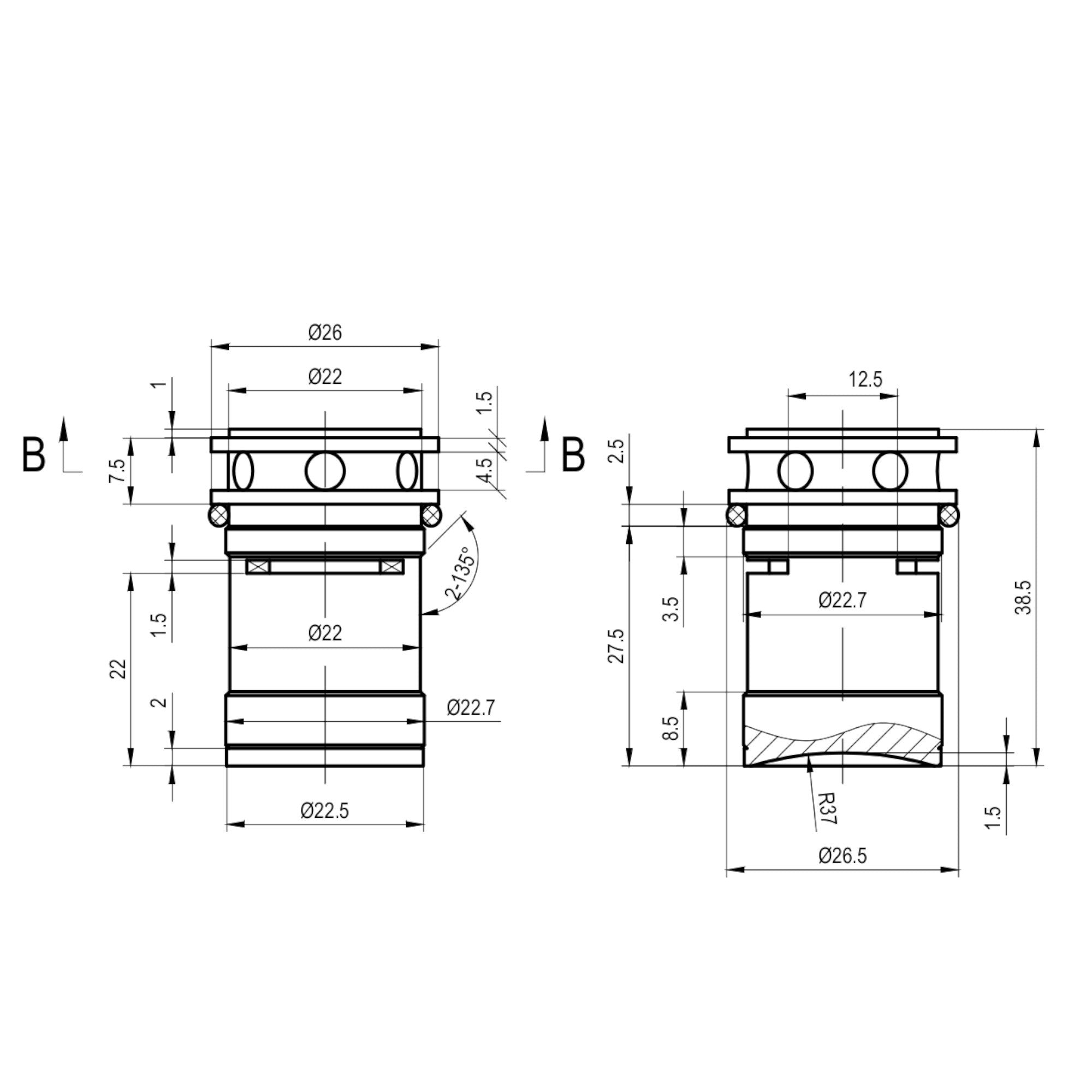 Brass non-concussive single valve - BT4000, BT4023 (older model), BT4100, BT4200