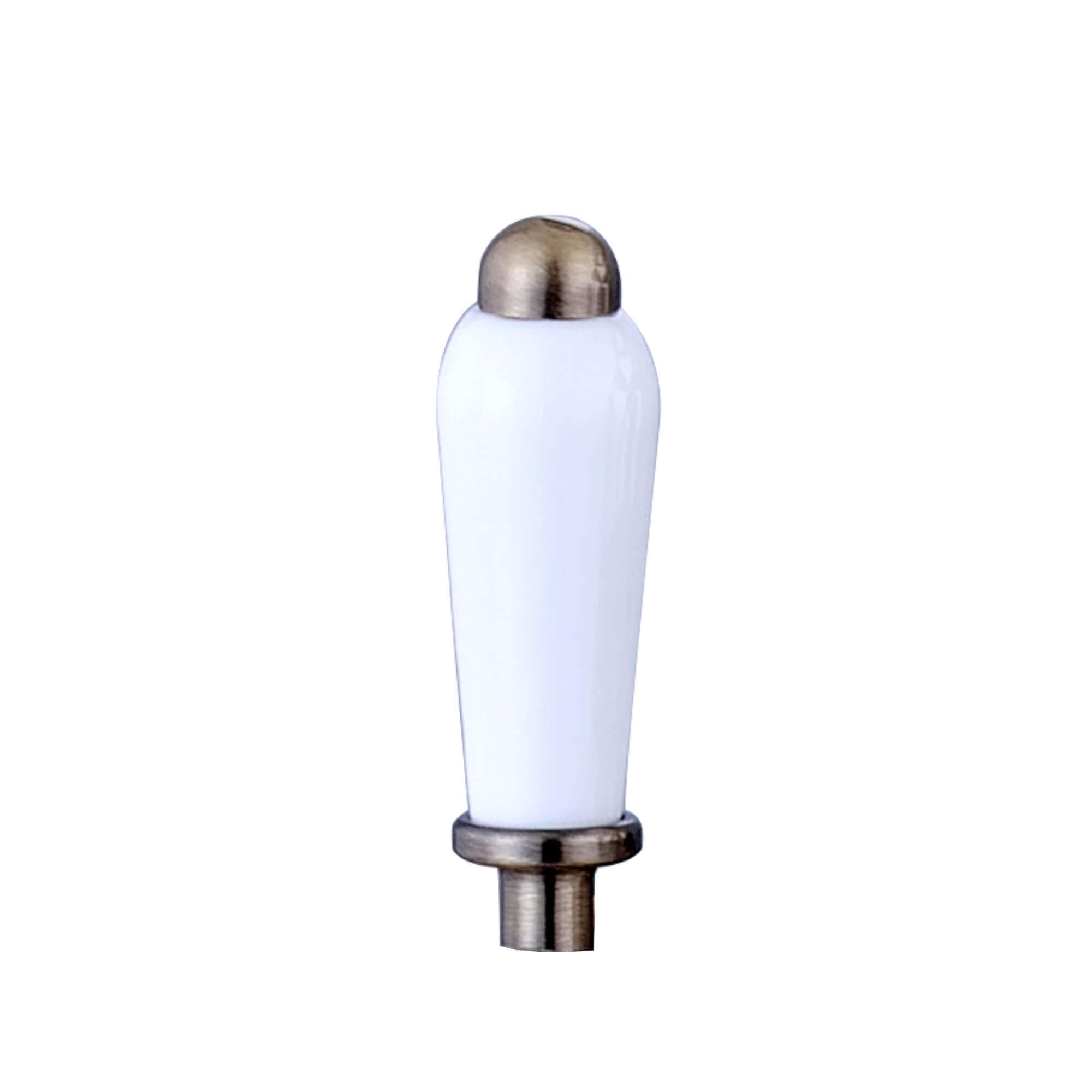 Single lever with white ceramic for Downton basin or bath tap - antique brass