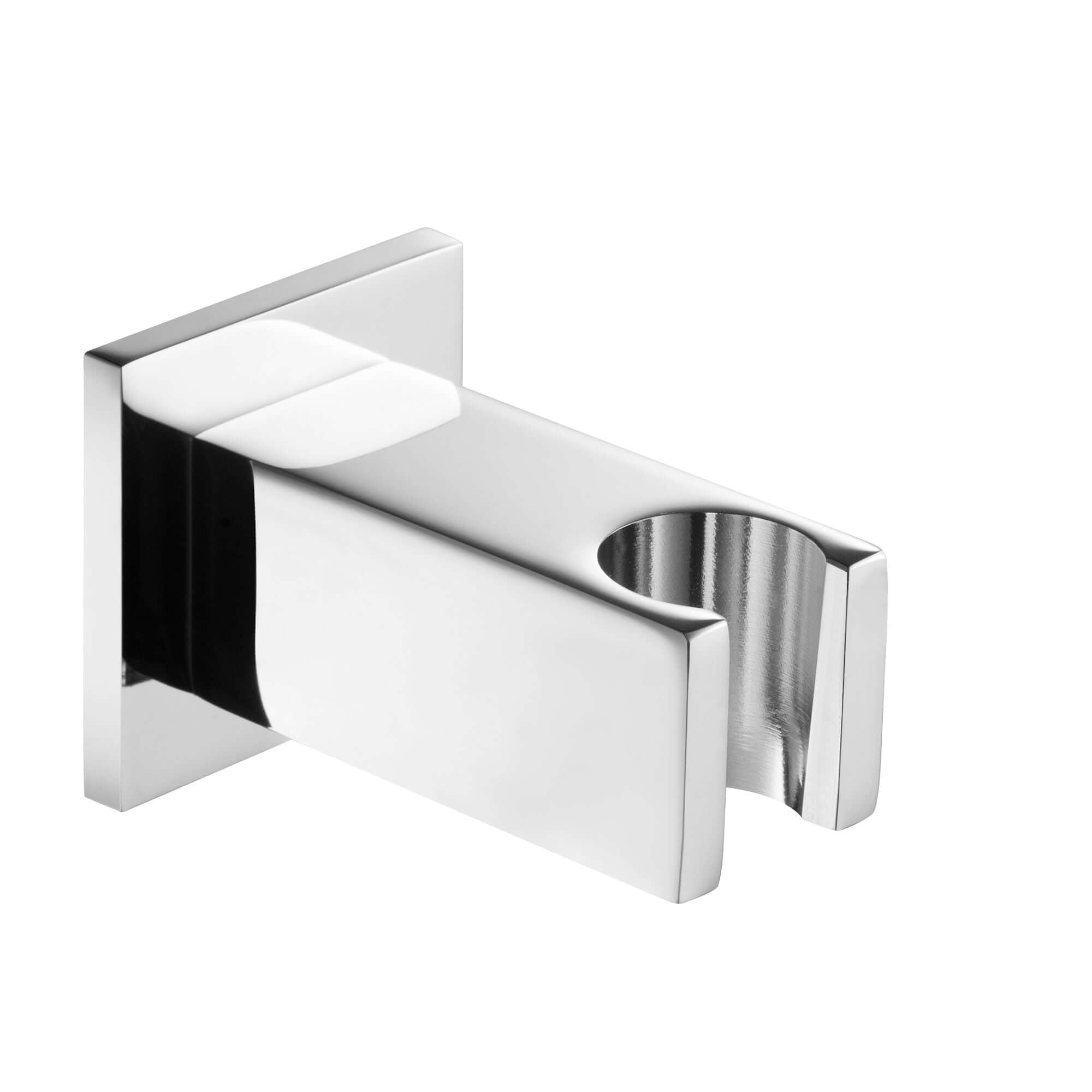 Square wall bracket for shower heads solid brass - chrome