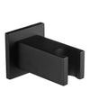 Square wall bracket for shower heads solid brass - matt black