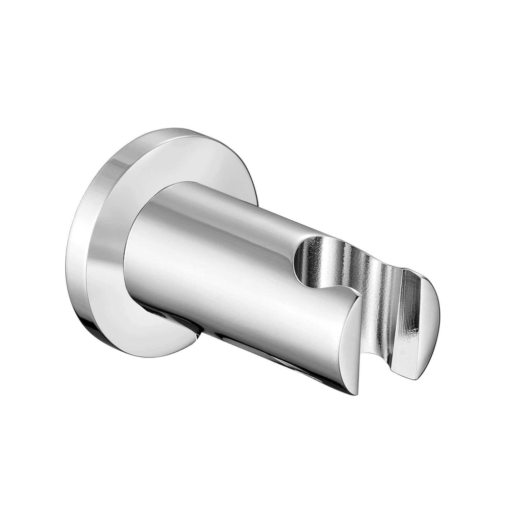Round wall bracket for shower heads solid brass - chrome