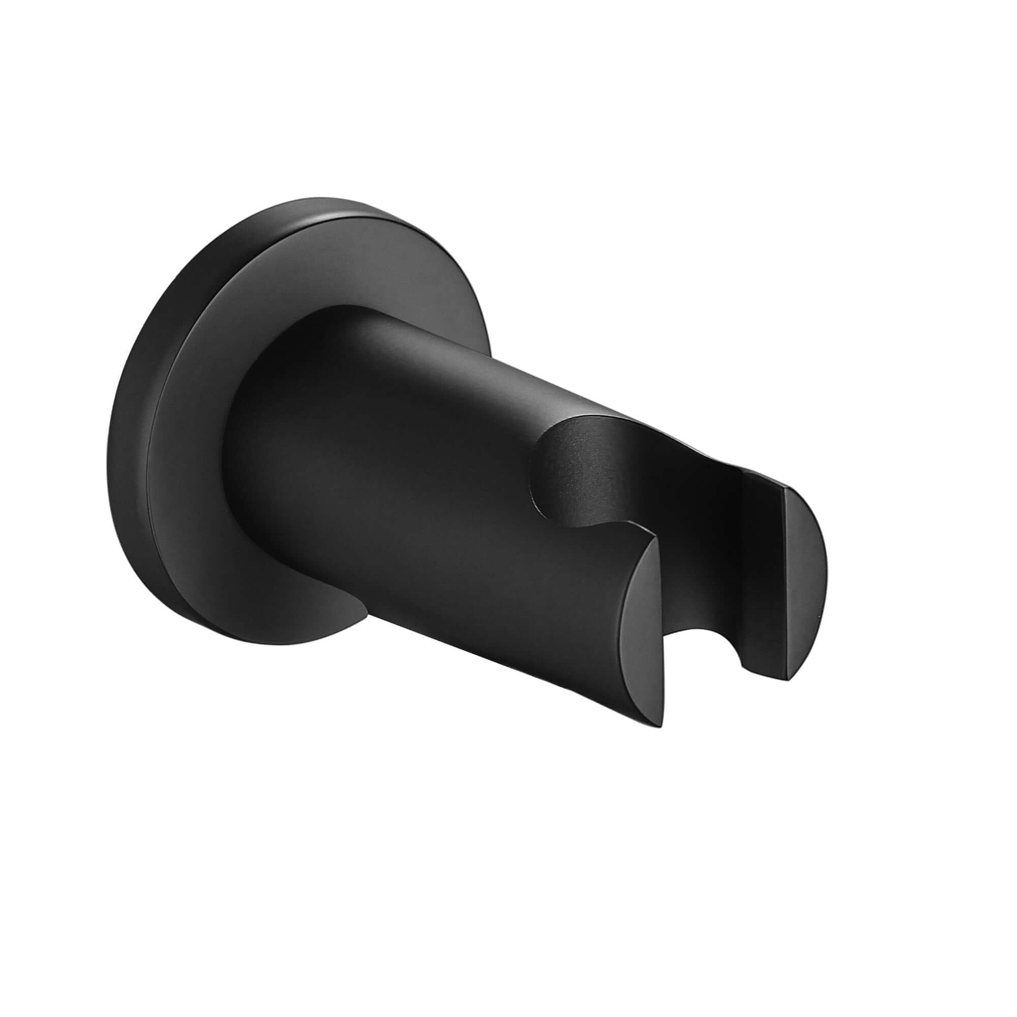Round wall bracket for shower heads solid brass - matt black