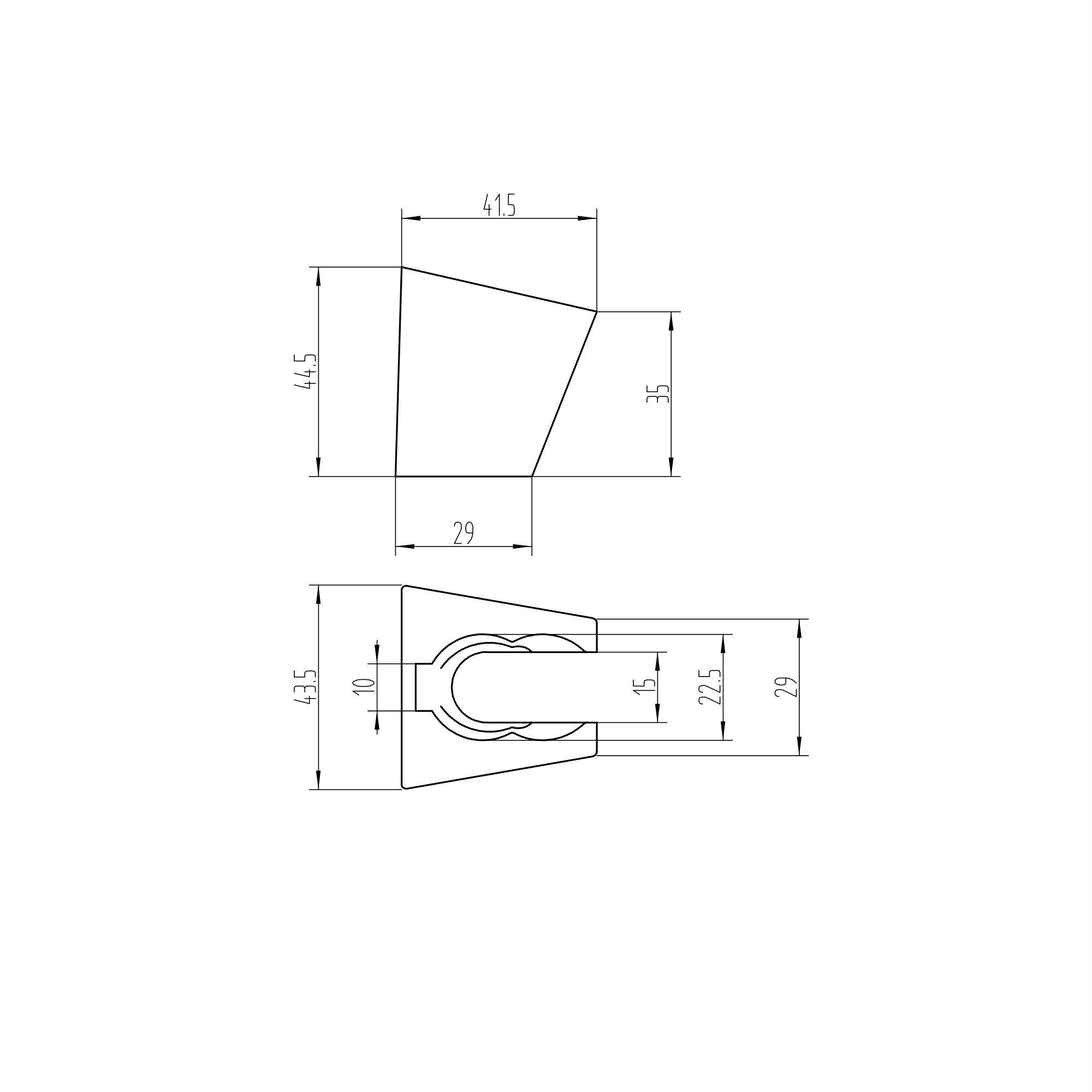 Standard wall bracket for shower heads - brushed brass