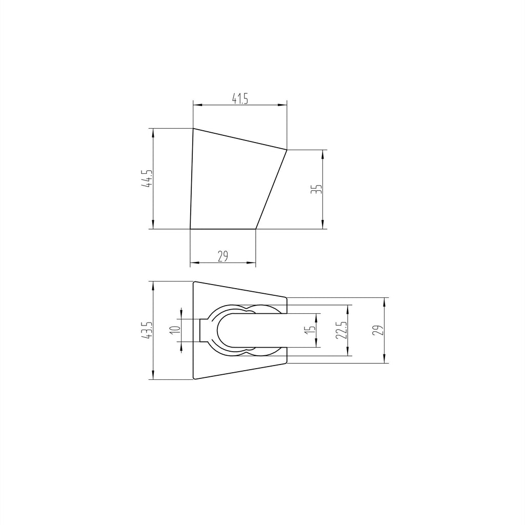 Standard wall bracket for shower heads - gunmetal grey