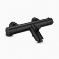 Dune contemporary thermostatic bar bath shower mixer valve 1/2" outlet deck-mount - matt black (no handset)