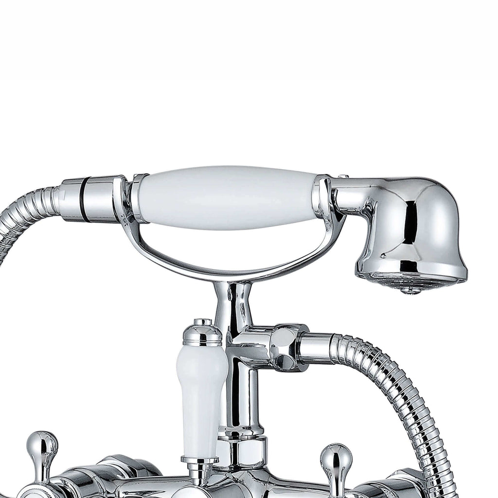Beaumont Chrome Traditional Bath Shower Mixer Tap Crosshead