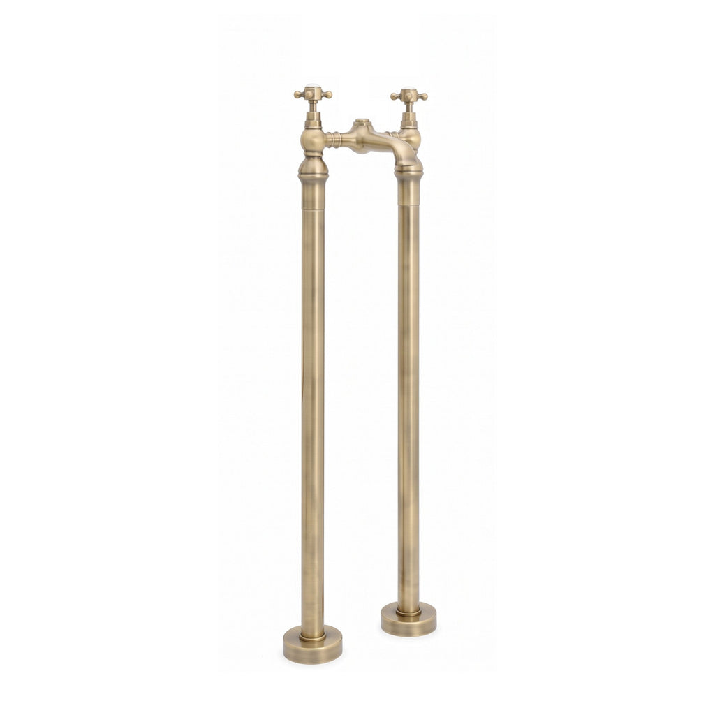 Camberley traditional freestanding bath mixer tap crosshead - antique brass