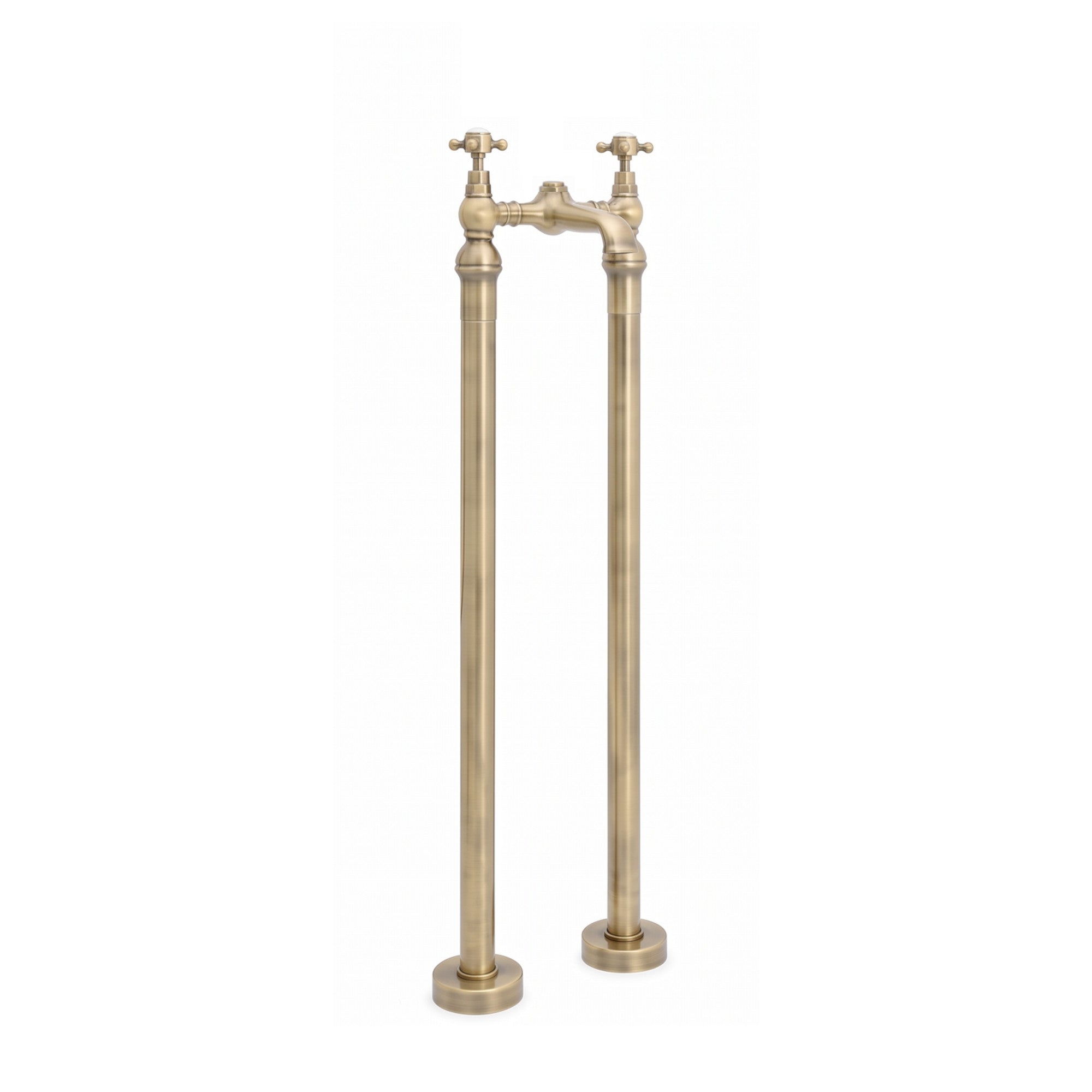 Camberley traditional freestanding bath mixer tap crosshead - antique brass