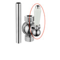 Replacement white ceramic lever with housing and grub screw for D07 - chrome
