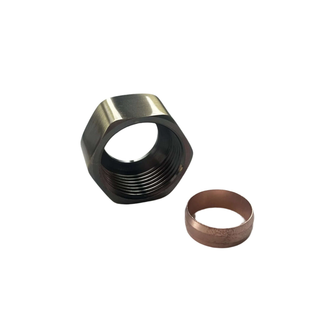 Riser rail 3/4" nut with olive for G10 - antique brass