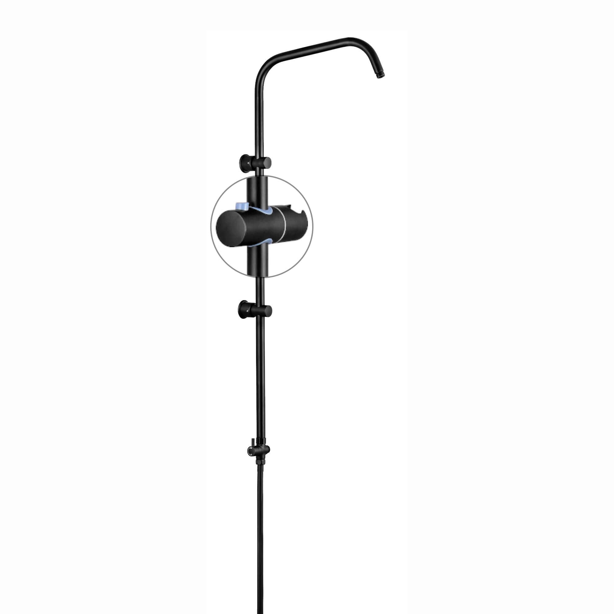 Sliding shower head holder for G17 - black