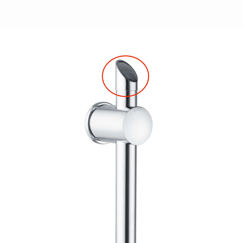 Slanted top shower riser rail end S08 - chrome