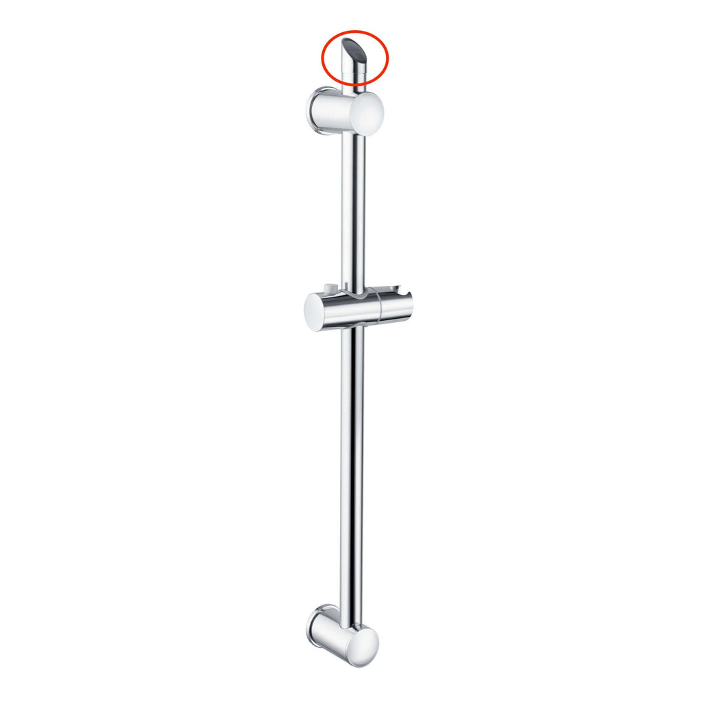 Slanted top shower riser rail end S08 - chrome