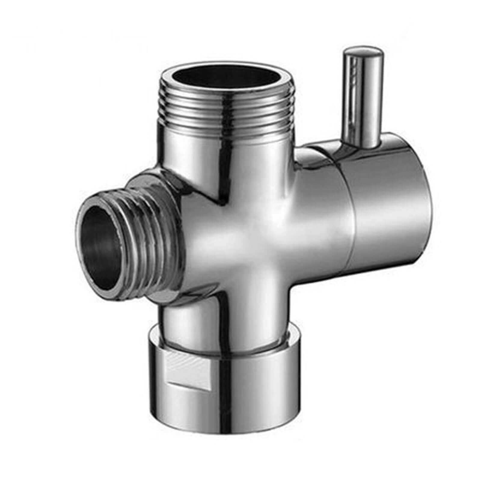 Round shower diverter valve 3/4" - chrome