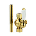 Downton traditional shower diverter with 18mm diameter extension pipe - gold