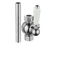 Downton traditional shower diverter with 18mm diameter extension pipe - chrome