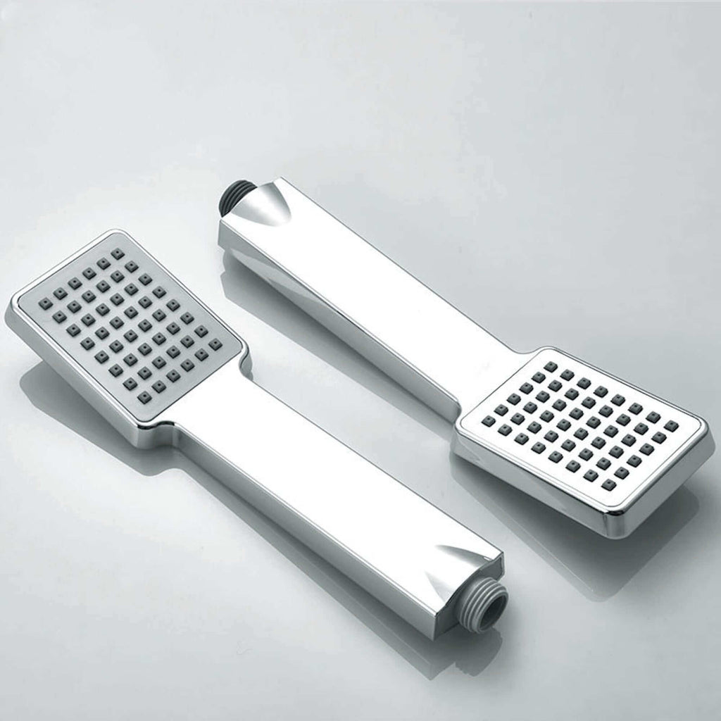 Square paddle hand shower - chrome effect