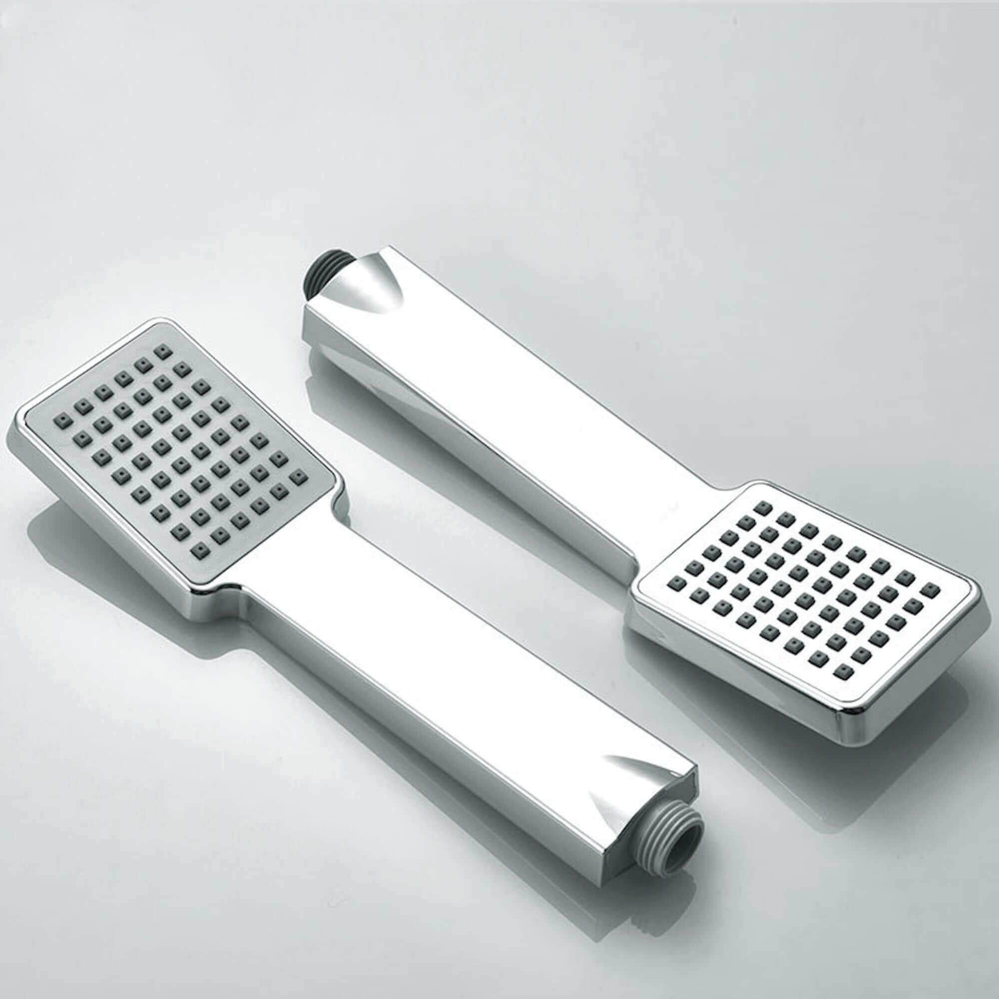 Square paddle hand shower - chrome effect