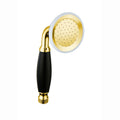 Traditional hand shower ceramic brass - gold & black