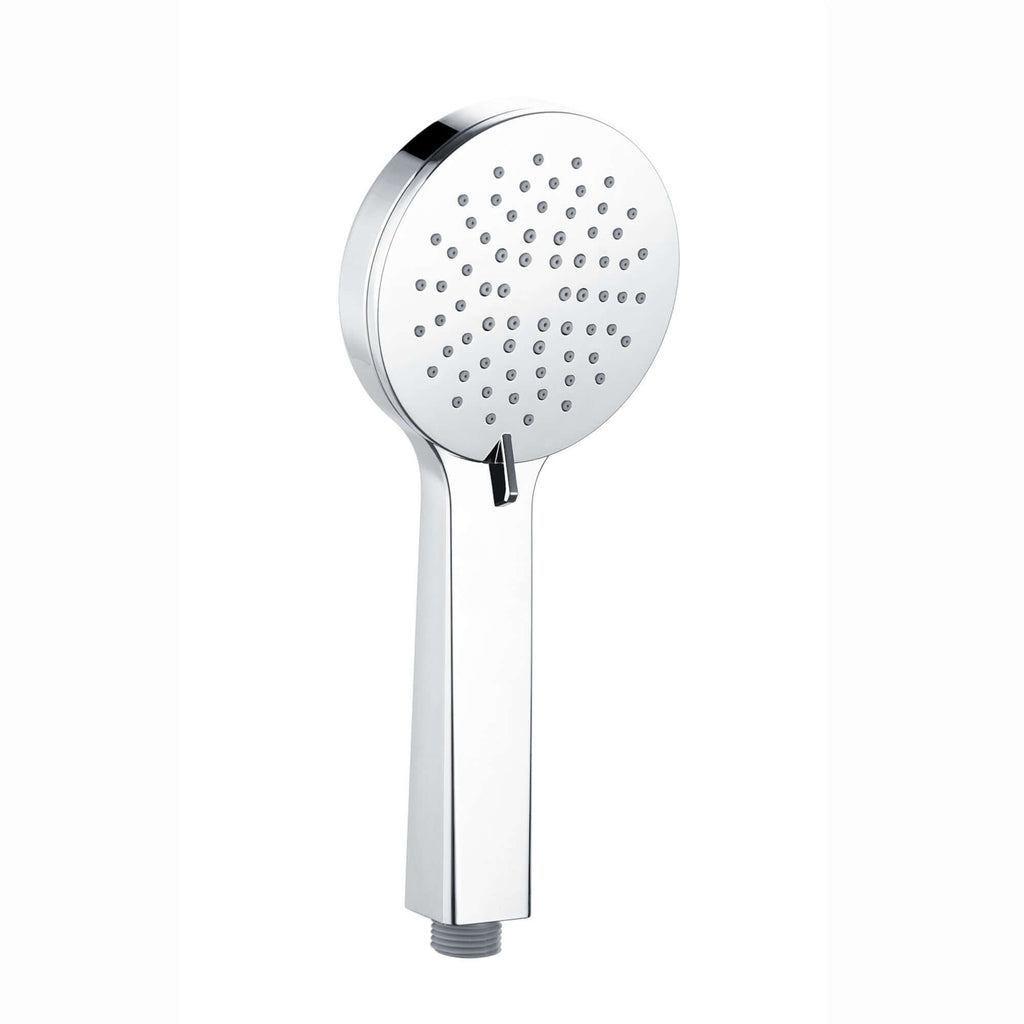Modern round multi function hand shower 3 setting - chrome