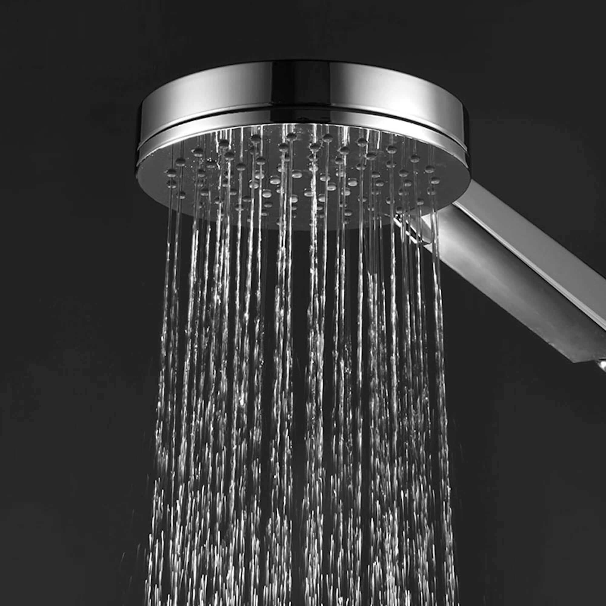 Modern round multi function hand shower 3 setting - chrome