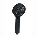 Modern round multi function hand shower 3 setting - matt black