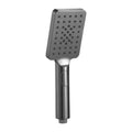 Modern square multi function hand shower 3 setting - gunmetal grey