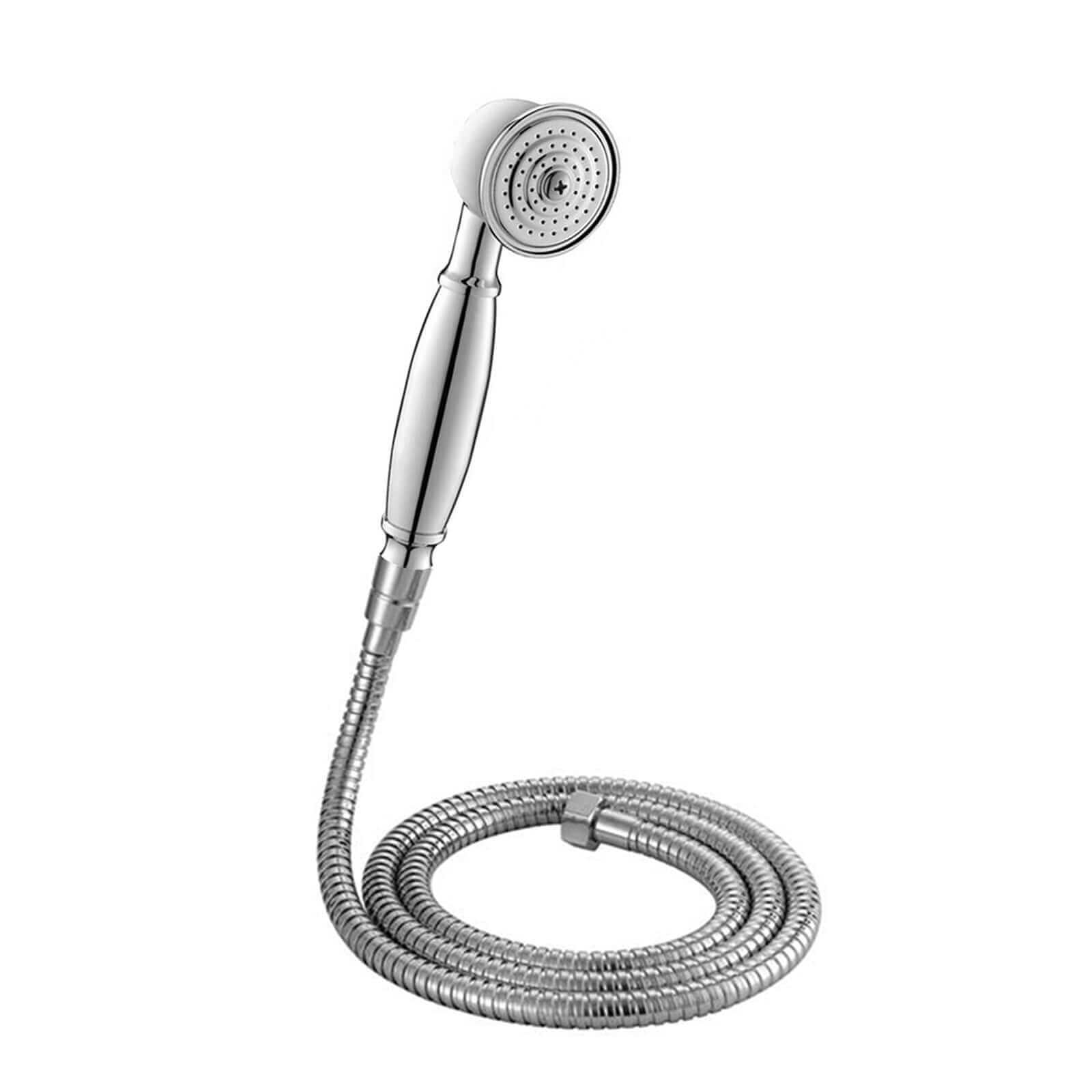 Traditional Handheld Shower Head and Hose Kit Brass - Chrome
