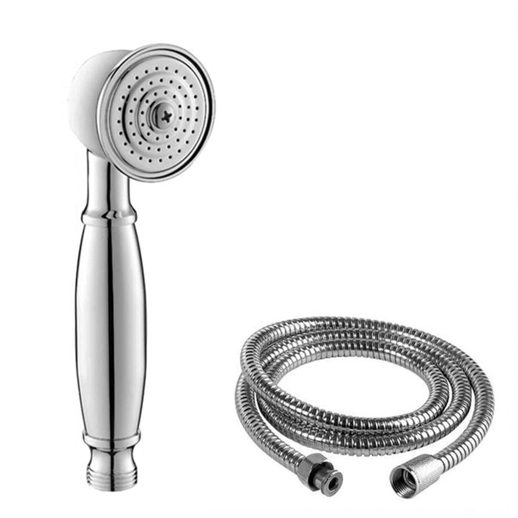 Traditional Handheld Shower Head and Hose Kit Brass - Chrome