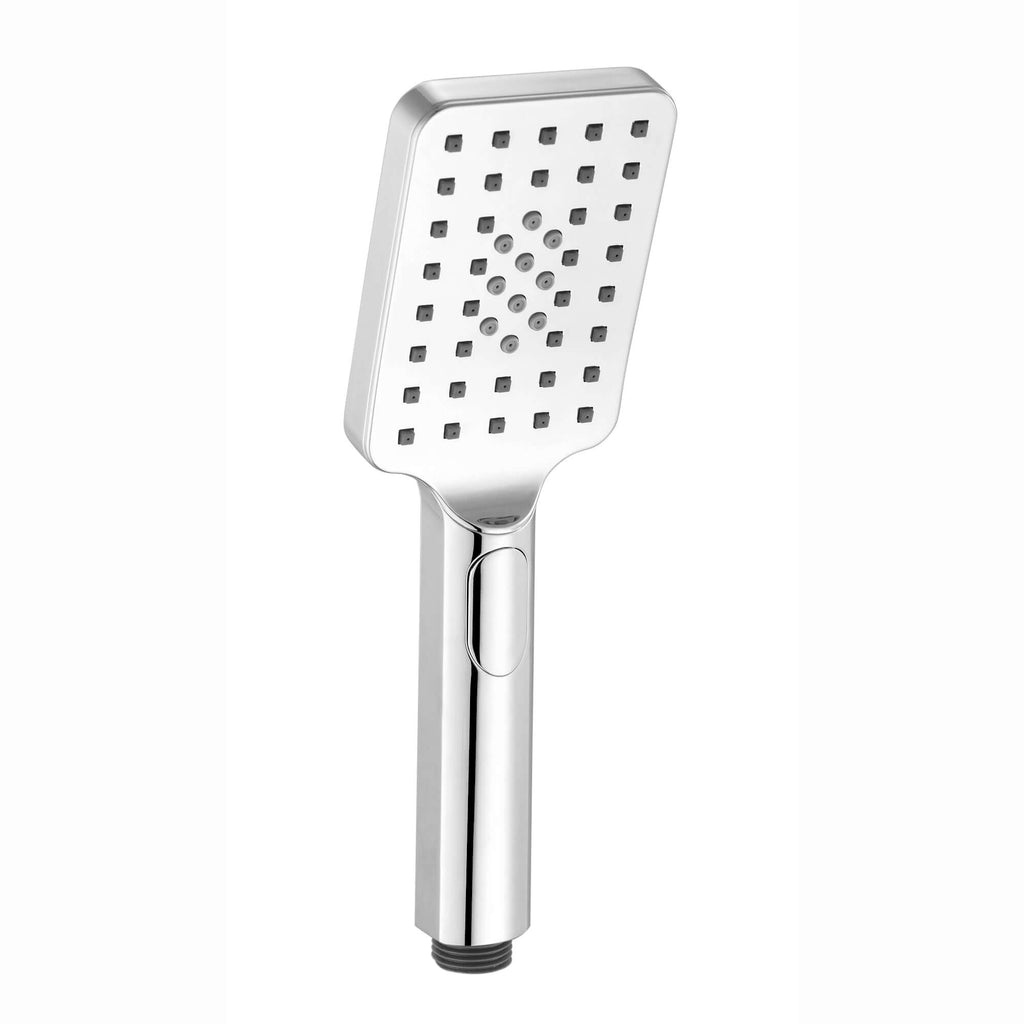 Contemporary Square 3 Function Hand Shower Kit Incl. Hose And Wall Bracket - Chrome