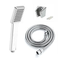 Square Paddle Hand Shower Kit incl. Hose and Wall Bracket - Chrome