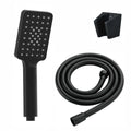 Contemporary Square 3 Function Hand Shower Kit Incl. Hose And Wall Bracket - Black