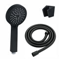Contemporary 3 Function Hand Shower Kit Incl. Hose And Wall Bracket - Black