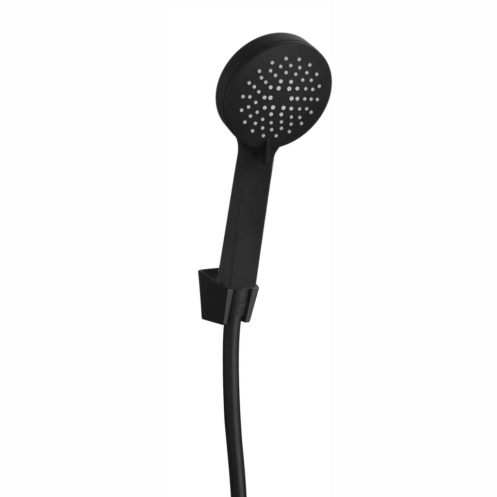 Contemporary 3 Function Hand Shower Kit Incl. Hose And Wall Bracket - Black