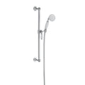Traditional Shower Slider Rail Kit Lever Design With Brass White Ceramic Handset and Hose - Chrome