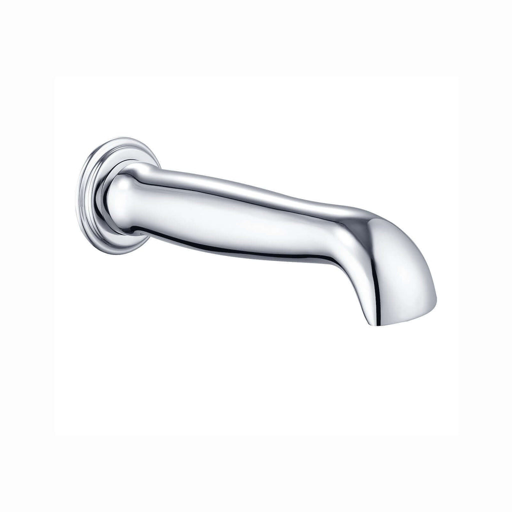 Traditional bath or basin spout wall mounted - chrome