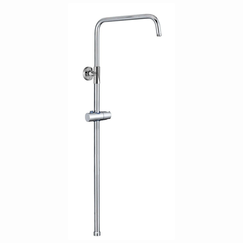 Dune shower adjustable rigid riser rail angled stainless steel - chrome