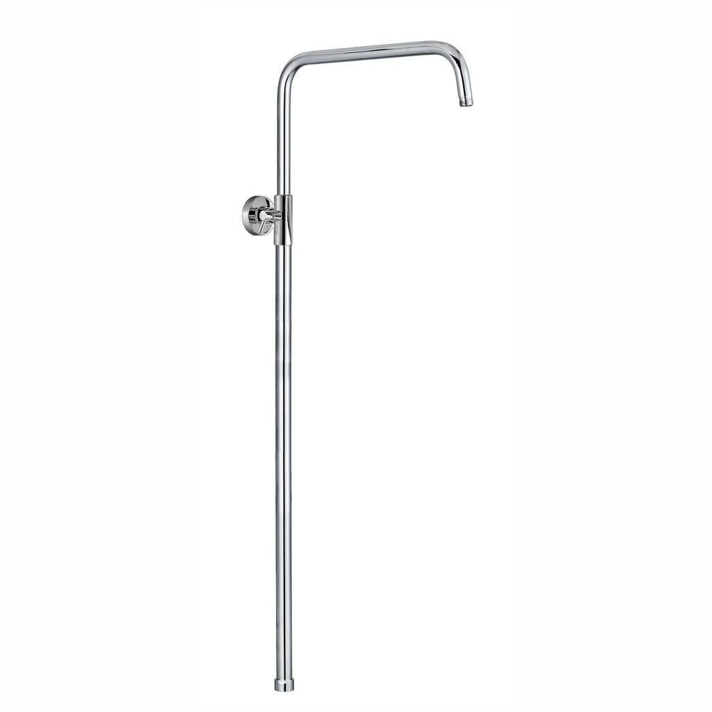 Dune shower adjustable rigid riser rail angled stainless steel - chrome
