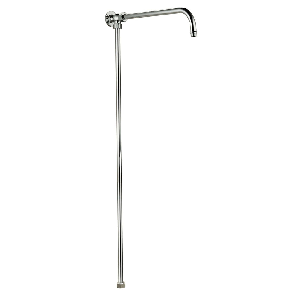 Downton shower rigid riser rail traditional brass - chrome