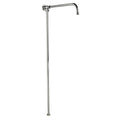 Downton shower rigid riser rail traditional brass - chrome