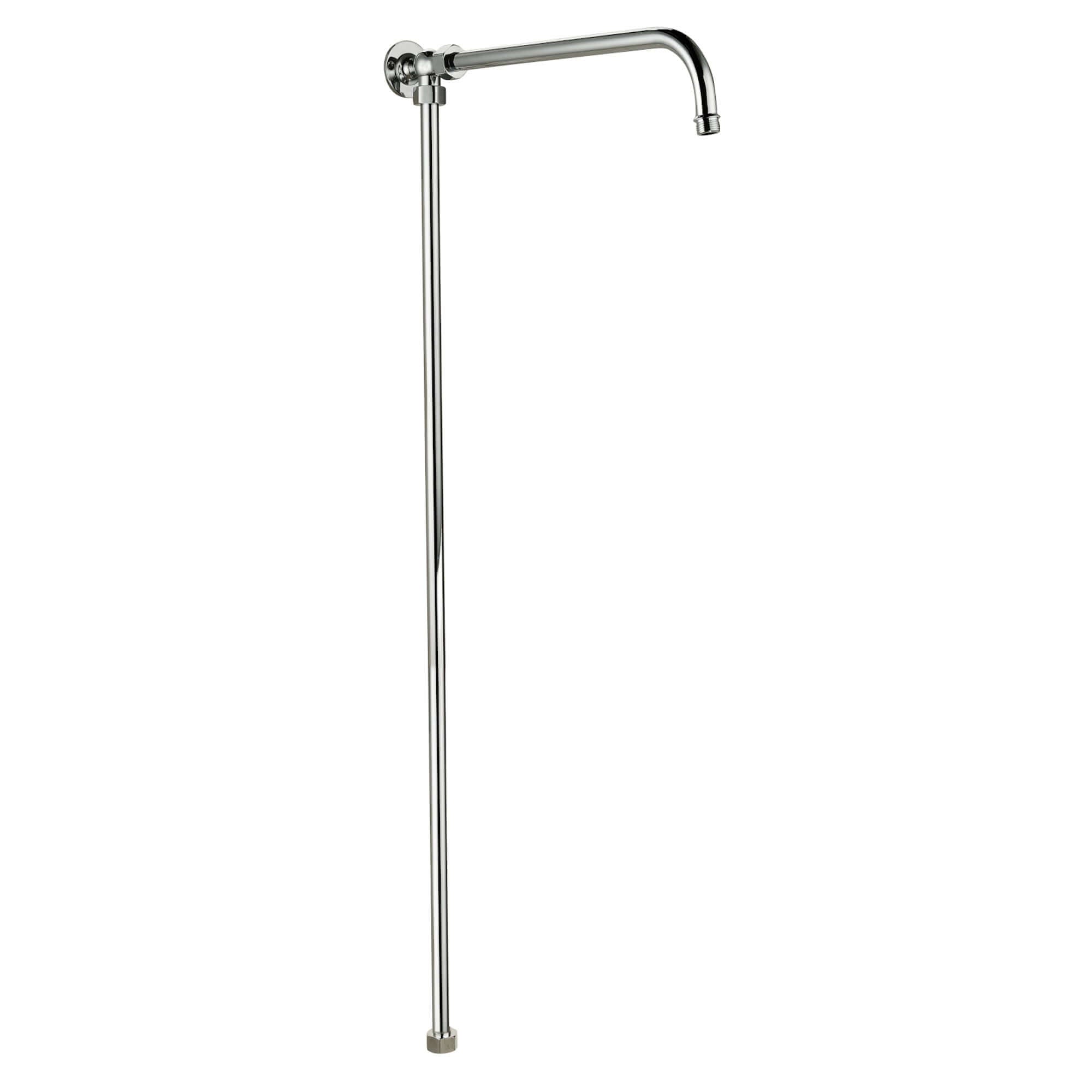 Downton shower rigid riser rail traditional brass - chrome